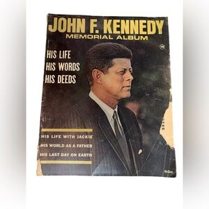 Vintage JFK Memorial Album Magazine 1963 – His Life His Words His Deeds